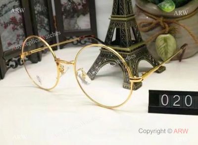 Buy Replica Cartier Gold Round Frame Glasses / Simple Classic